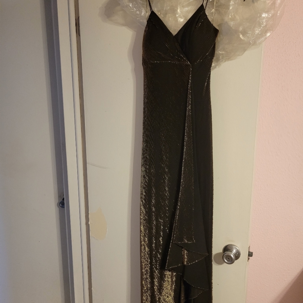 Black and gold gown